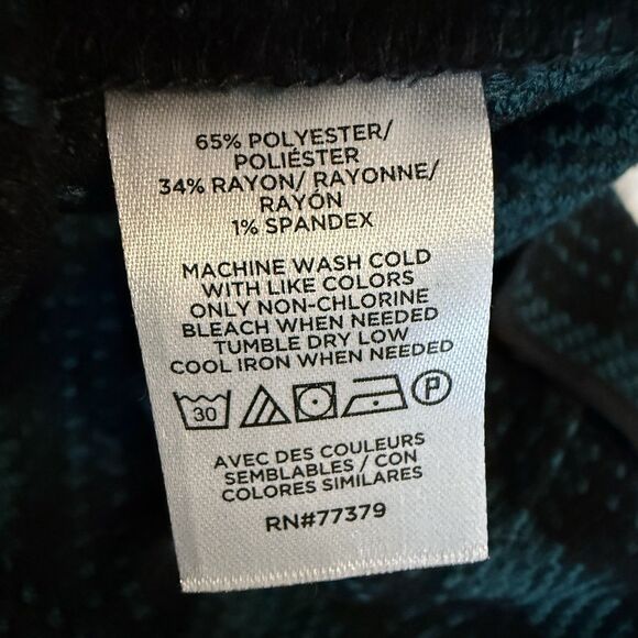 Ann Taylor The Petite Plaid High Waist Ankle Tweed Pants Women 4P Blue Black - Picture 14 of 15